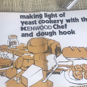 Kenwood Chef dough hook and yeast cookery book in original box