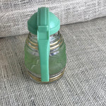 1950's kitsch pouring jug in green and gold (small)