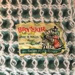 Single vintage Welsh wool green waffle blanket