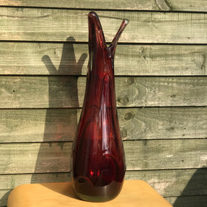 Karlovarske SKLO RUBY RED Cased Glass Vase