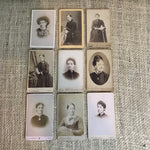 9  x Northern Ladies Carte de Visite
