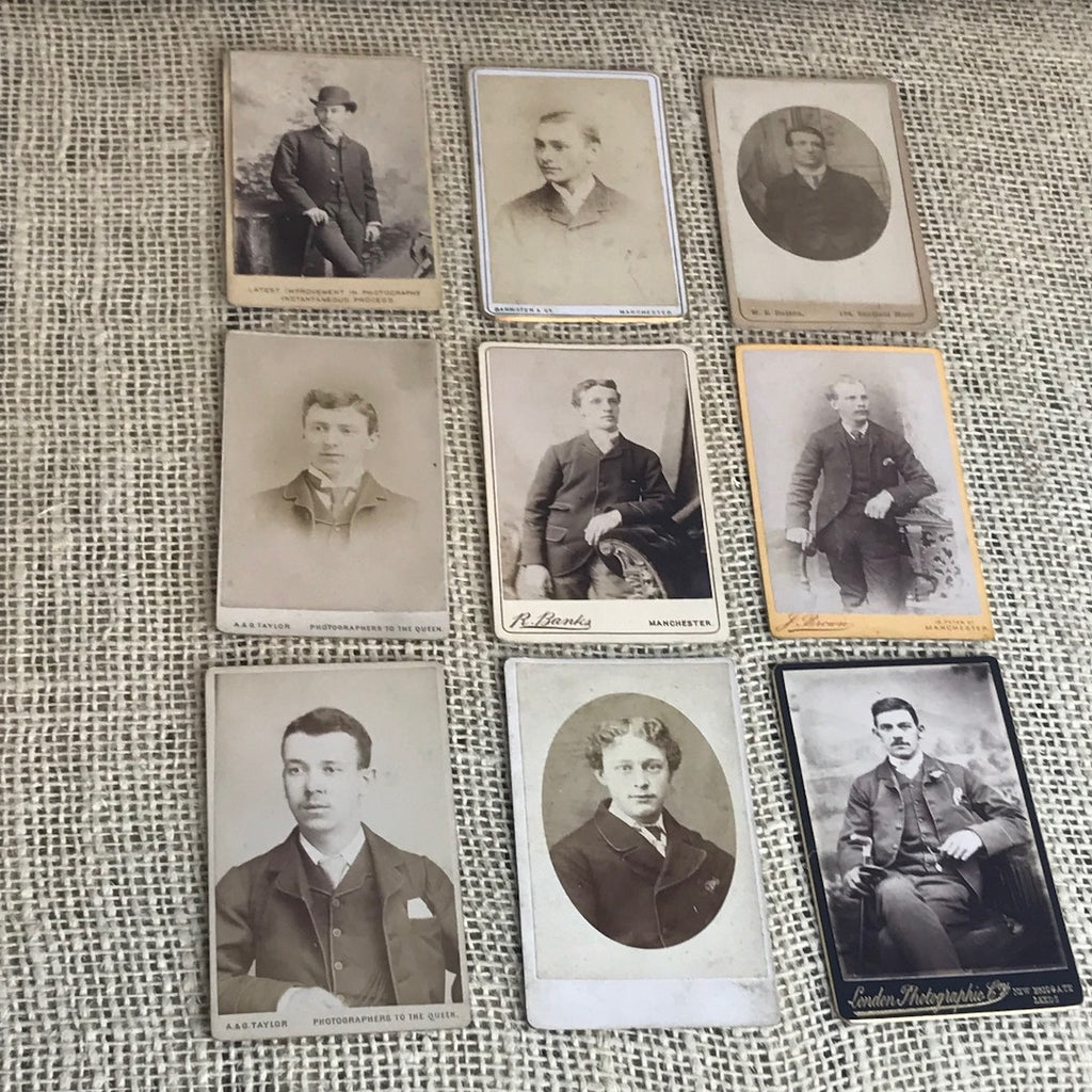 9  x Northern Men Carte de Visite