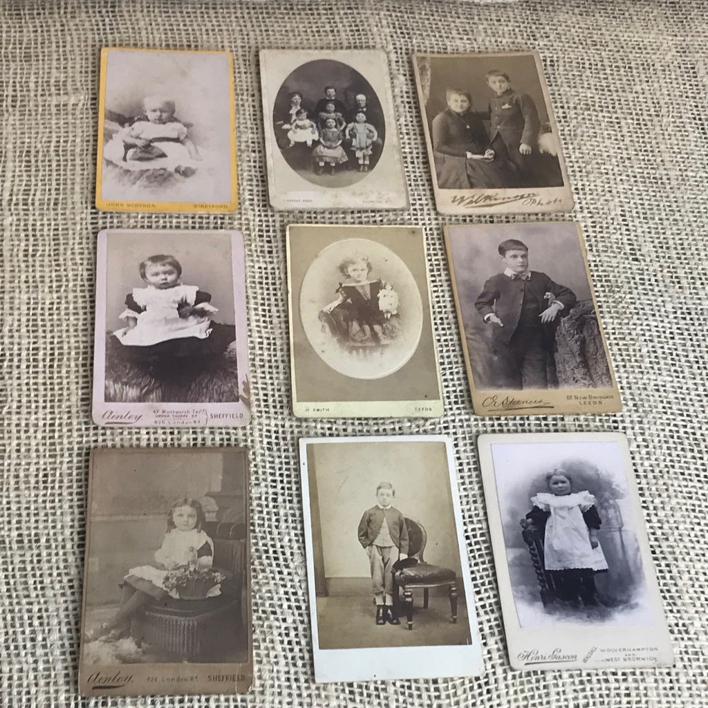 9  x Northern Children Carte de Visite
