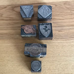 6 x Vintage Letterpress industrial and motoring advertising blocks