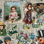 Victorian die cut embossed scraps collection