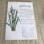 Hand painted 1898 calendar