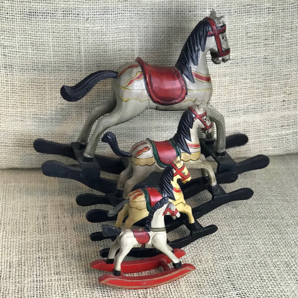 Set of model rocking horses