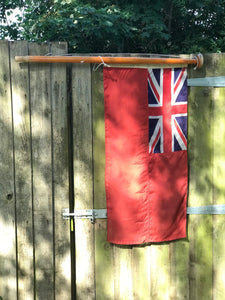Red Ensign flag mounted on pole