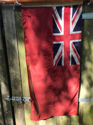 Red Ensign flag mounted on pole