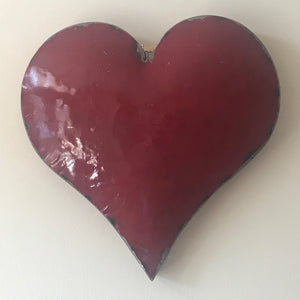 Battered metal heart