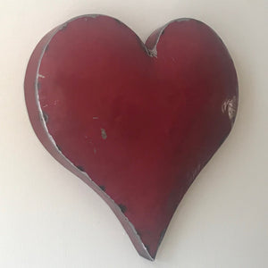 Battered metal heart