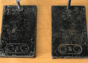 Image of Vintage Griffin and George retort stand bases