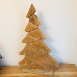 Image of Another view of a wooden Christmas Tree