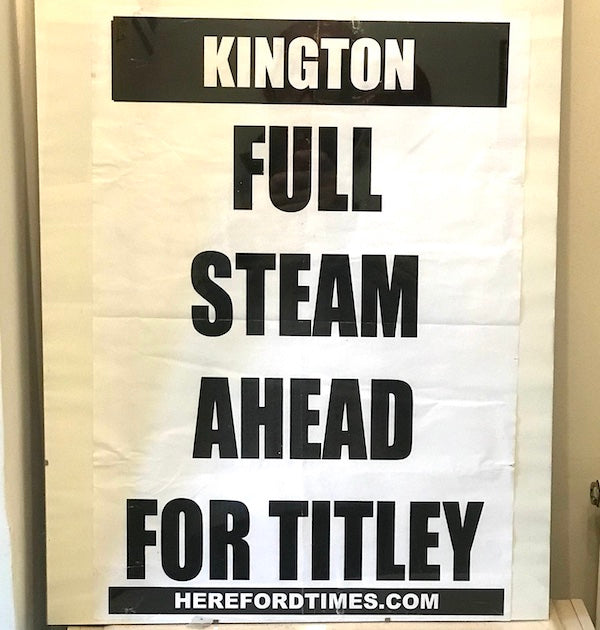 Newspaper poster - Full Steam Ahead For Titley