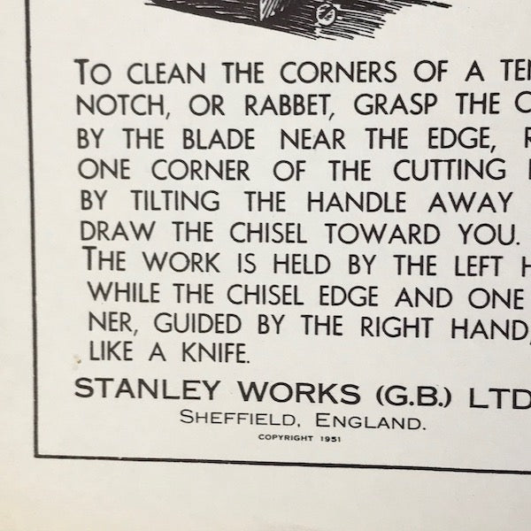 Image of Stanley Works Wall Chart S18