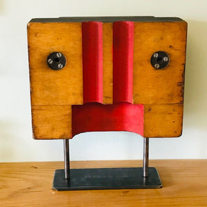 Image of Industrial Form reimagined as robot face sculpture