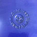 Image of Le Creuset 32cm logo on blue griddle pan