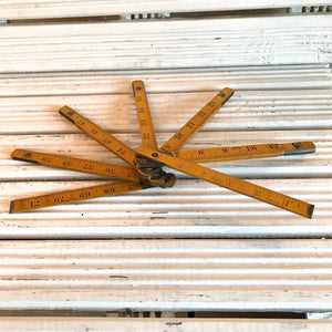 Lufkin ruler No 8526 vintage folding wooden ruler 72 inch