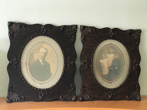 Pair of ornate Victorian wooden picture frames