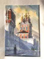 Russian watercolour outside the Kremlin