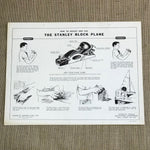 Image of Stanley Block Plane 1951 Wall Chart S15