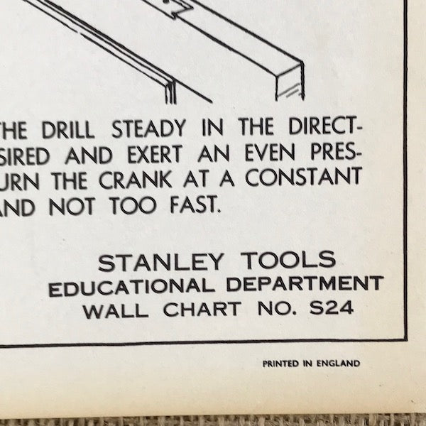 Image of Stanley Tools Dept Wall Chart S24