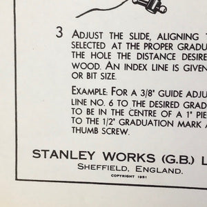 Image of Stanley Works Wall Chart S27