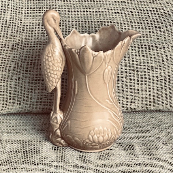 Image of SylvaC Beige Stork jug right facing