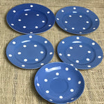 Image of TG Green Blue Domino 5 Misc plates and saucers