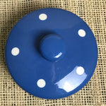 Image of TG Green Blue Domino Butter Dish top view