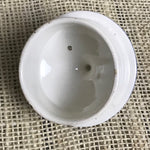Image of TG Green Blue Domino Teapot lid - inside with minor chip