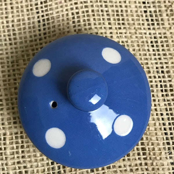 Image of TG Green Blue Domino Teapot lid top view