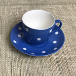 Image of TG Green Blue Domino Well Worn Cup and Saucer