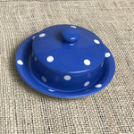 Image of TG Green Blue Domino Worn Butter Dish