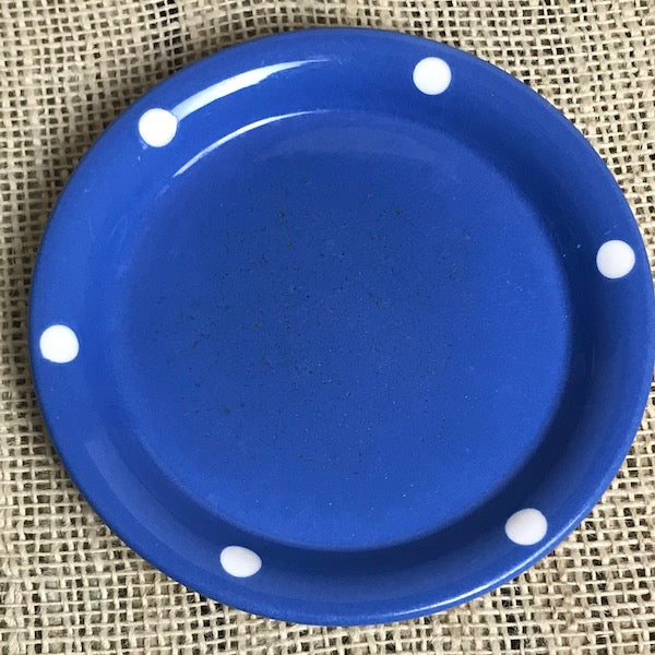 Image of TG Green Blue Domino Worn Butter Plate