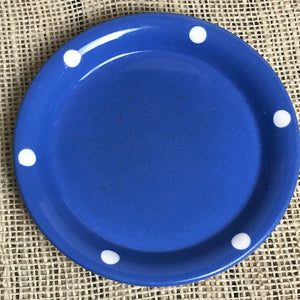 Image of TG Green Blue Domino Worn Butter Plate