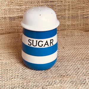 T.G. Green Blue and White Cornishware Sugar Shaker