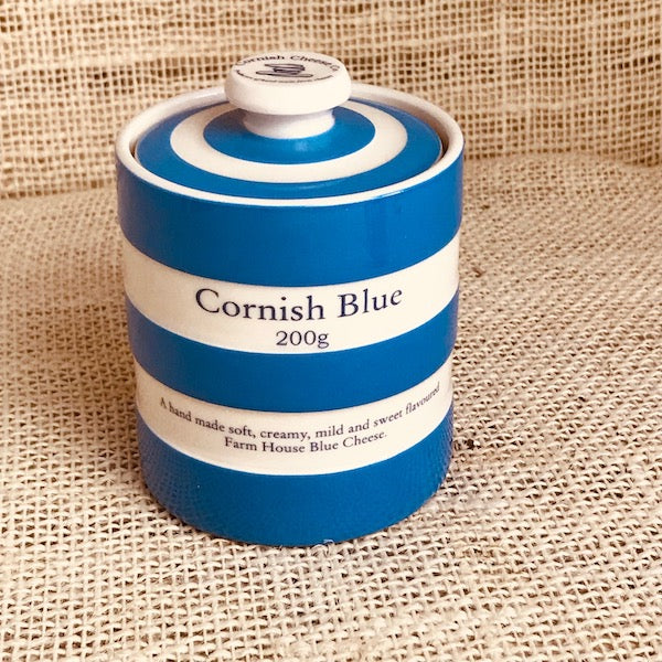 Image of TG Green blue cornishware 200g cheese pot