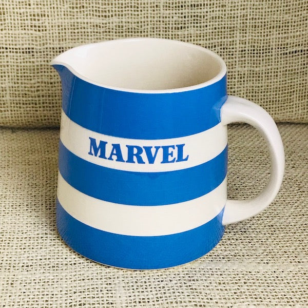 Image of TG Green blue cornishware Marvel Dreadnought Jug 