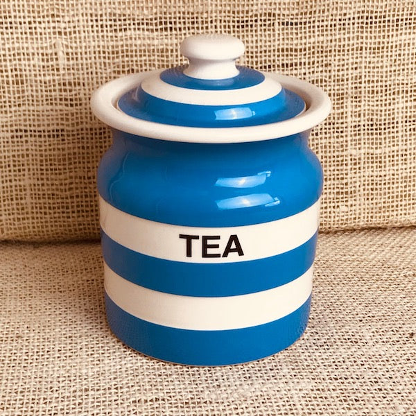 Image of TG Green blue cornishware Tea Jar