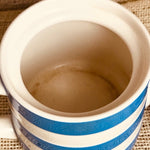 Image of TG Green blue cornishware teapot inside view