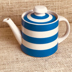Image of TG Green blue cornishware teapot left view