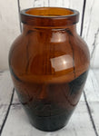 Virol brown amber glass jar