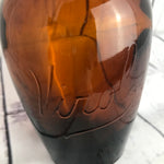 Virol brown amber glass jar