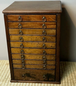 Image of Vintage 10 drawer spools cabinet