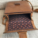 Vintage leather cartridge bag