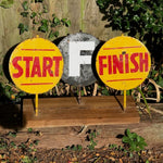 Image of Vintage  Motor racing Start Finish signs