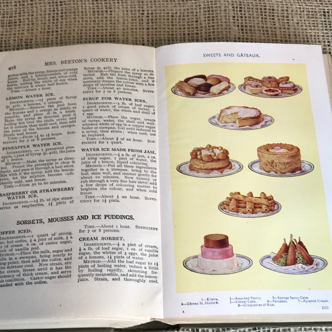Vintage cookbook by Mrs Beeton