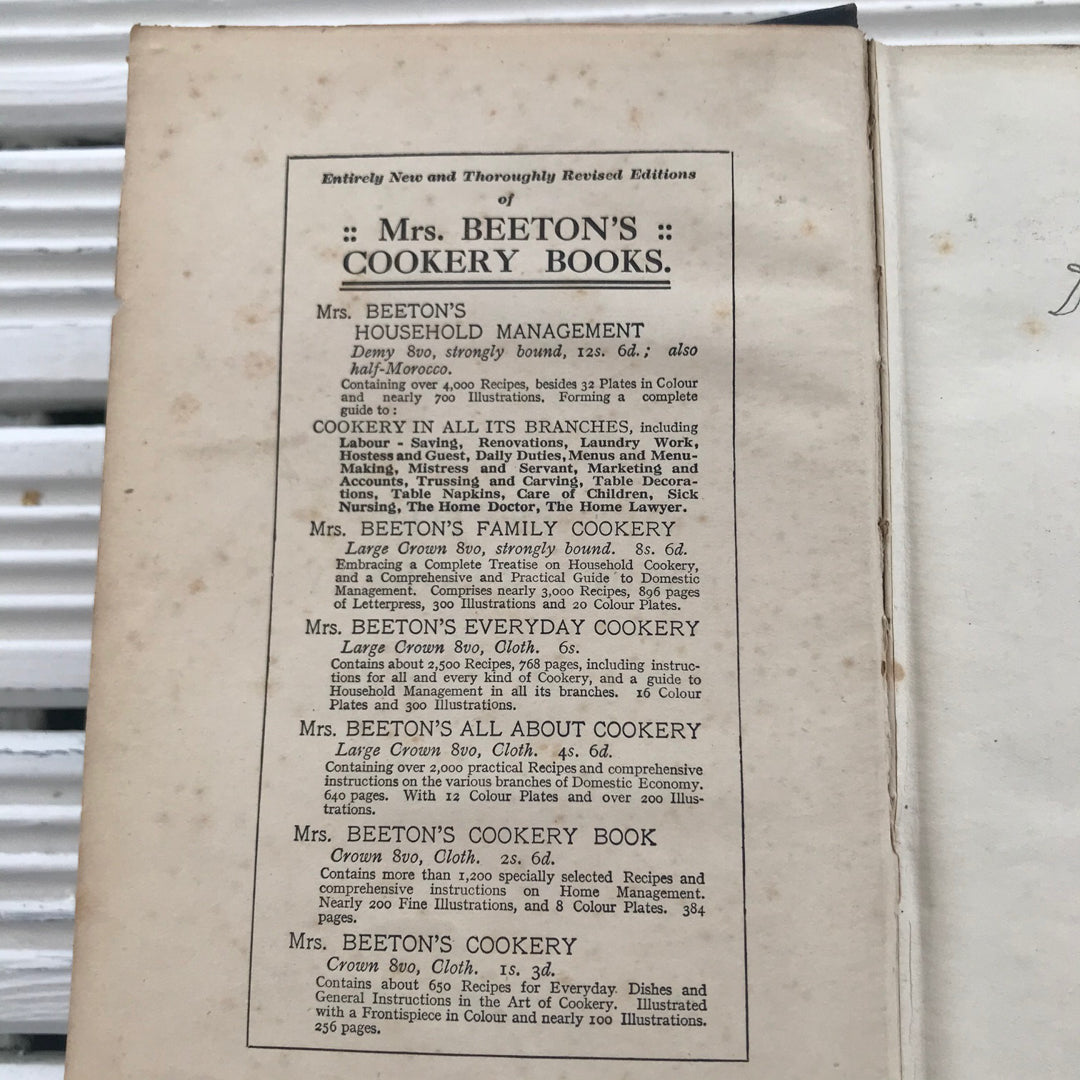 Mrs Beeton's Family Cookery book