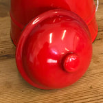 Red enamel coffee pot